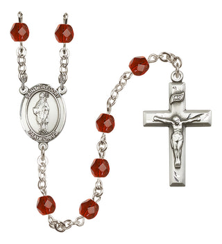Silver-Plated 6mm Saint Gregory the Great  Engraved Catholic Rosaries