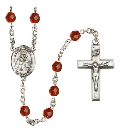 Silver-Plated 6mm St. Isidore of Seville Rosary | Engravable