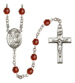 Silver-Plated 6mm Saint Mark the Evangelist  Engraved Catholic Rosaries