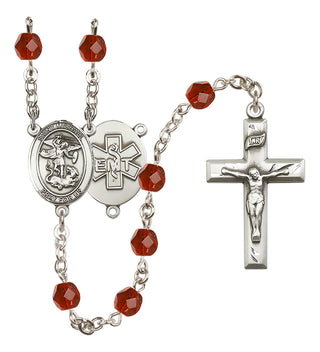 Silver-Plated 6mm Saint Michael / EMT Rosary