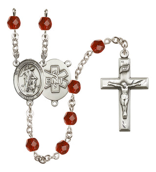 Silver-Plated 6mm Guardian Angel / EMT Rosary