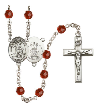 Silver-Plated 6mm Guardian Angel / Air Force Rosary