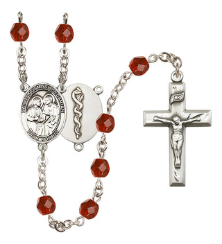 Silver-Plated 6mm Saints Cosmas & Damian / Doctors Rosary