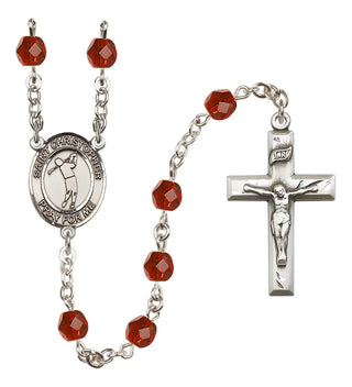 Silver-Plated 6mm Saint Christopher/Golf Rosary