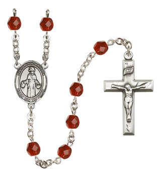 Silver-Plated 6mm Saint Nino de Atocha  Engraved Catholic Rosaries