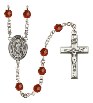 Silver-Plated 6mm Saint Juliana of Cumae  Engraved Catholic Rosaries