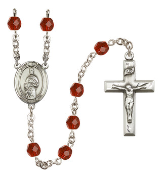 Silver-Plated 6mm Saint Eligius  Engraved Catholic Rosaries