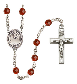 Silver-Plated 6mm Blessed Emilie Tavernier Gamelin  Engraved Catholic Rosaries