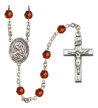 Silver-Plated 6mm Our Lady of the Precious Blood  Engraved Catholic Rosaries