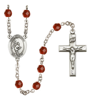 Silver-Plated 6mm Saint Sebastian / Tennis Rosary