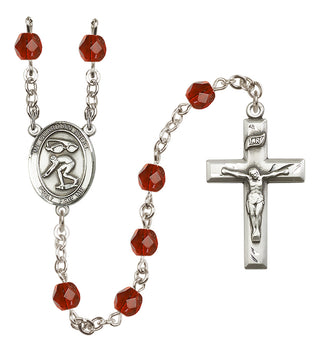 Silver-Plated 6mm Guardian Angel/Swimming Rosary