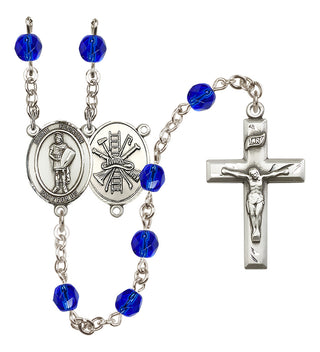 Silver-Plated 6mm Saint Florian/Firefighter Rosary