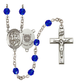 Silver-Plated 6mm Saint George / Coast Guard Rosary