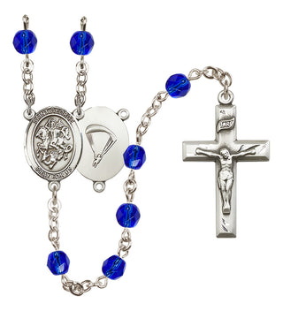 Silver-Plated 6mm Saint George / Paratrooper Rosary