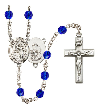 Silver-Plated 6mm Saint Joan of Arc / Marines Rosary