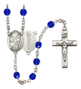 Silver-Plated 6mm Saint Luke the Apostle / Doctor Rosary