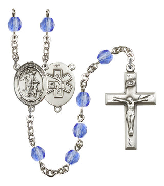 Guardian Angel and EMT Rosary with Sapphire Beads