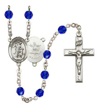 Silver-Plated 6mm Guardian Angel / Army Rosary