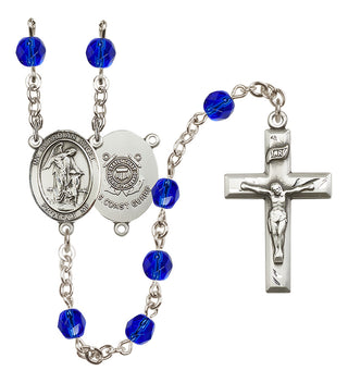 Silver-Plated 6mm Guardian Angel/Coast Guard Rosary