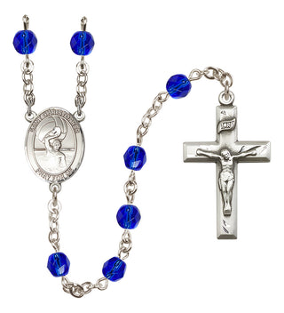 Silver-Plated 6mm Saint Christopher/Water Polo Men Rosary