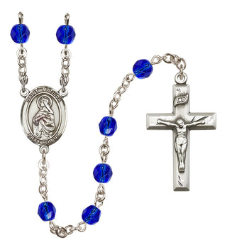 Silver-Plated 6mm Saint Matilda  Engraved Catholic Rosaries
