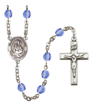 Virgen del Carmen Rosary with Sapphire Beads