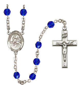 Silver-Plated 6mm Saint Lidwina of Schiedam  Engraved Catholic Rosaries