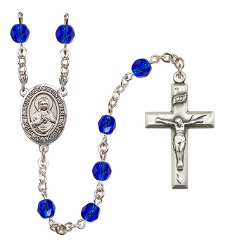 Silver-Plated 6mm Corazon Inmaculado de Maria  Engraved Catholic Rosaries