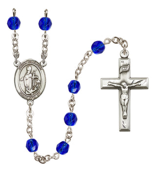 Silver-Plated 6mm Saint Clement  Engraved Catholic Rosaries
