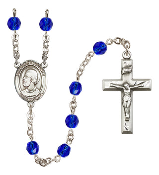 Silver-Plated 6mm Pope Saint Eugene I  Engraved Catholic Rosaries