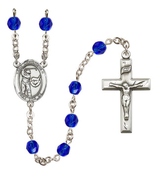 Silver-Plated 6mm Saint Christopher/Golf Rosary