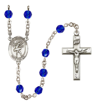 Silver-Plated 6mm Saint Christopher/Dance Rosary