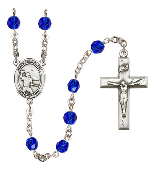 Silver-Plated 6mm Saint Sebastian / Football Rosary