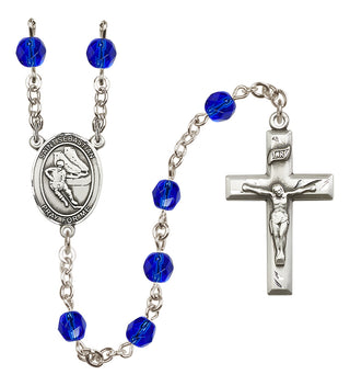 Silver-Plated 6mm Saint Sebastian / Hockey Rosary