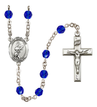 Silver-Plated 6mm Saint Sebastian/Softball Rosary