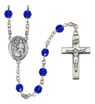 Silver-Plated 6mm Saint Sebastian/Karate Rosary