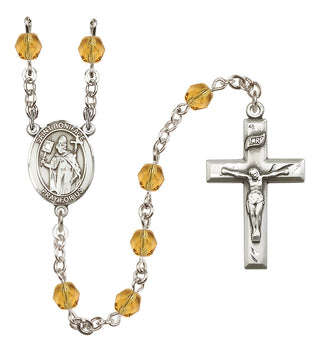 Silver-Plated 6mm Saint Boniface  Engraved Catholic Rosaries