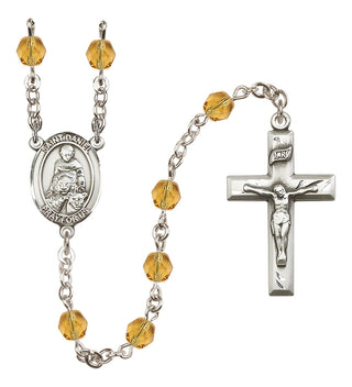 Silver-Plated 6mm Saint Daniel  Engraved Catholic Rosaries