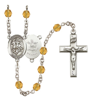 Silver-Plated 6mm Saint George / Army Rosary