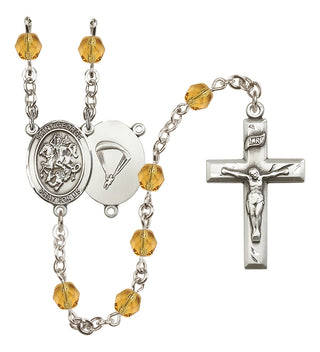 Silver-Plated 6mm Saint George / Paratrooper Rosary