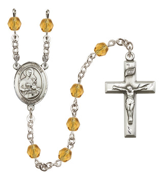 Silver-Plated 6mm Saint Gerard Majella  Engraved Catholic Rosaries