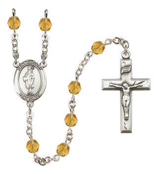 Silver-Plated 6mm Saint Gregory the Great  Engraved Catholic Rosaries