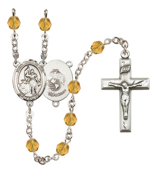 Silver-Plated 6mm Saint Joan of Arc / Marines Rosary