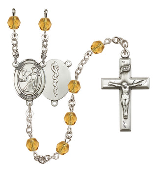 Silver-Plated 6mm Saint Luke the Apostle / Doctor Rosary