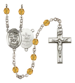 Silver-Plated 6mm Saint Michael / Army Rosary