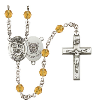 Silver-Plated 6mm Saint Michael / Coast Guard Rosary