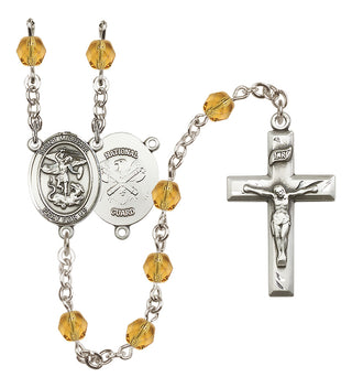 Silver-Plated 6mm Saint Michael / Nat'l Guard Rosary