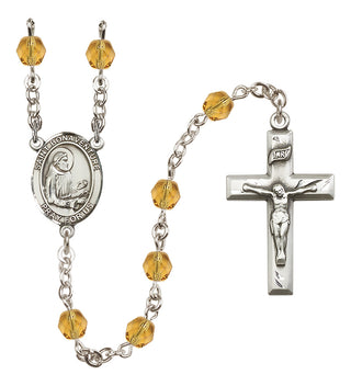 Silver-Plated 6mm Saint Bonaventure  Engraved Catholic Rosaries
