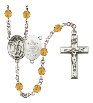 Silver-Plated 6mm Guardian Angel / Army Rosary