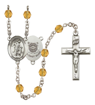 Silver-Plated 6mm Guardian Angel/Coast Guard Rosary